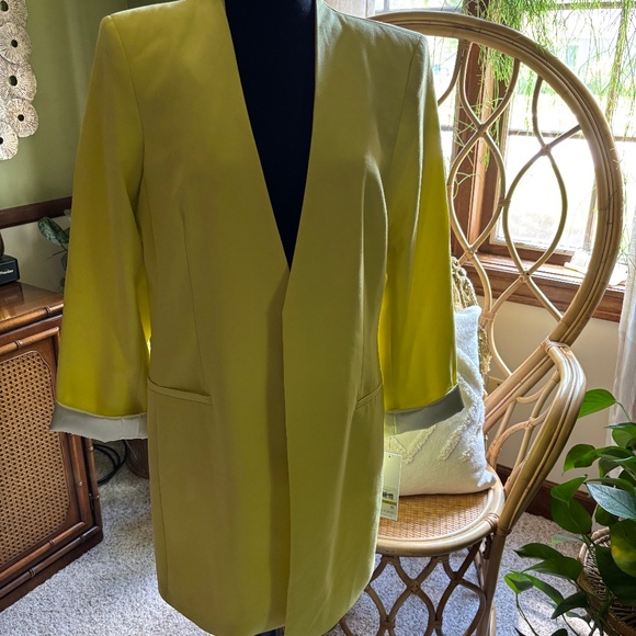 Calvin Klein Citron Suit Jacket Size 14 - Picture 1 of 6